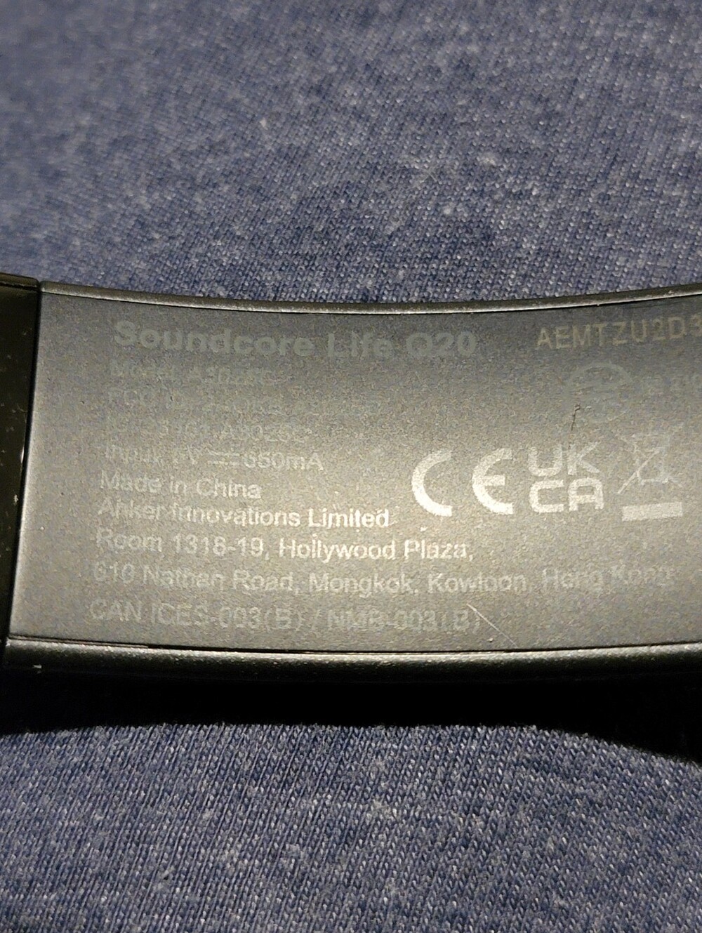 Anker Soundcore Life Q20 Over The Head Wireless Noise Canceling Headphone Black - Picture 6 of 6